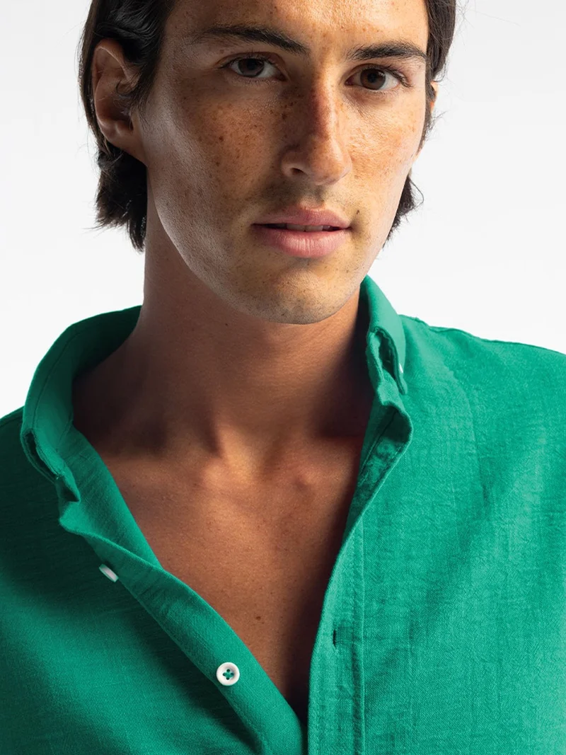 جيستو GIESTO Oversized Button-Up Long Sleeve Shirt